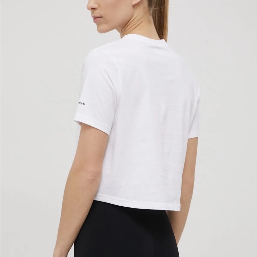 Columbia White cropped t-shirt in NWT - Picture 3 of 8